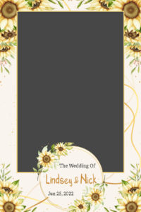 Gold Sunflower Wedding Photo Booth Template 1 shot_Example