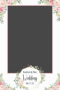 Light Roses Mirror Wedding Photo Booth Template 1 shot_Example